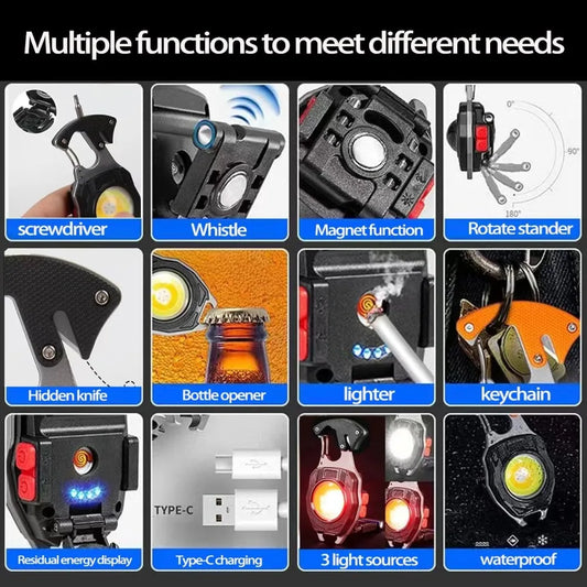 7 Light Modes Life Saving Keychain